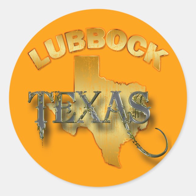 STICKER ROND LUBBOCK, LE TEXAS (Devant)