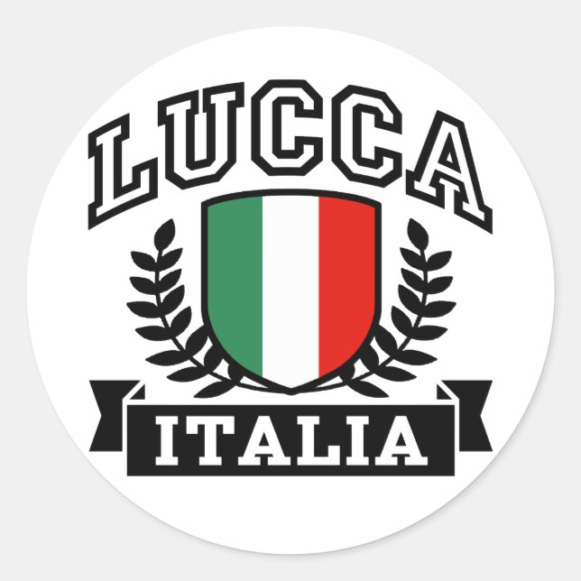 Sticker Rond Lucca Italia (Devant)