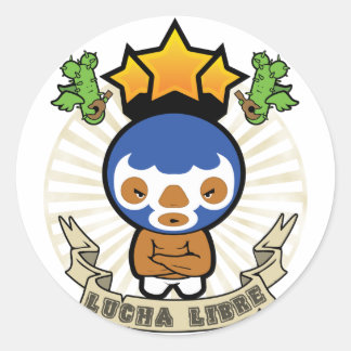 Sticker Rond Luchadore