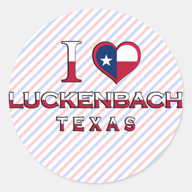 Sticker Rond Luckenbach, Texas (Devant)