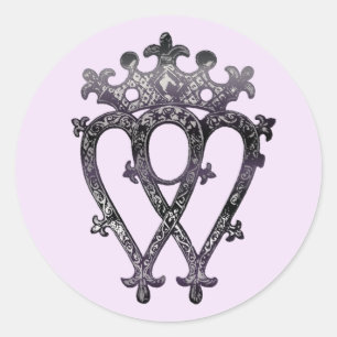 Sticker Rond Luckenbooth, marque écossaise d'amour d'héritage