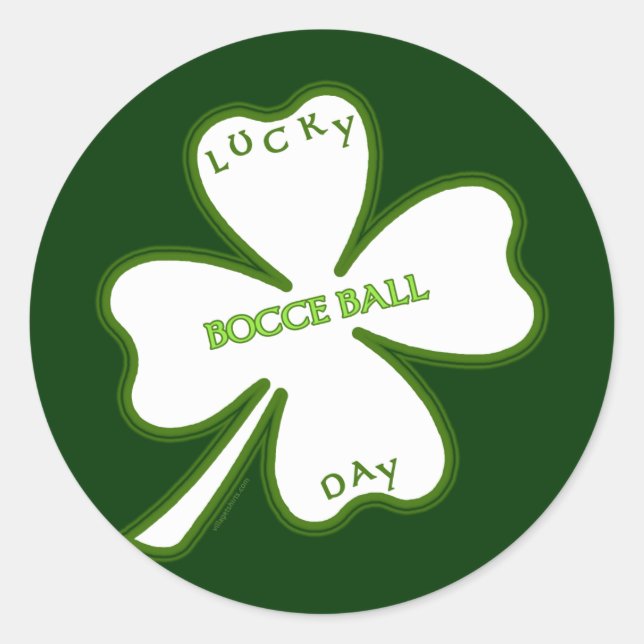 Sticker Rond Lucky Bocce Ball (Devant)