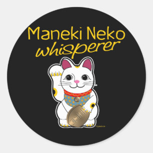 Sticker Rond Lucky Cat Whisperer