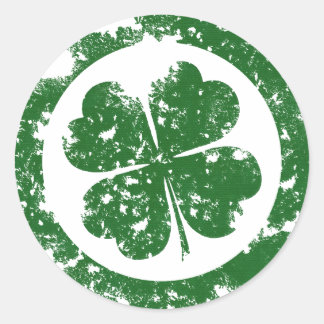 Sticker Rond Lucky Clover