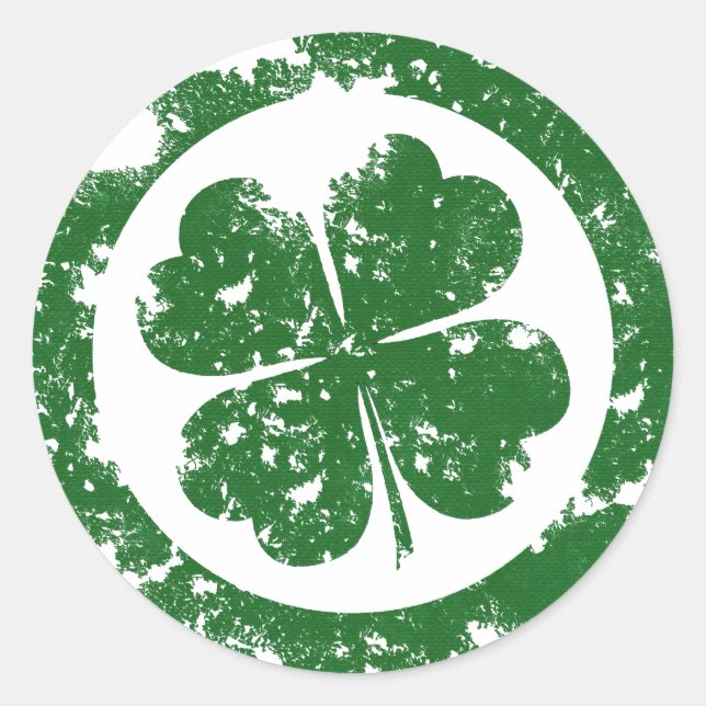 Sticker Rond Lucky Clover (Devant)