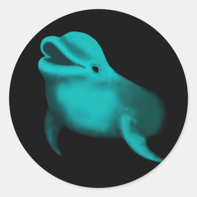 Sticker Rond Lucky Dolphin (Devant)