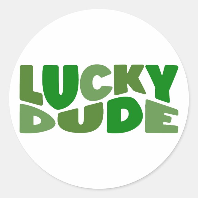 Sticker Rond Lucky Dude 🍀 (Devant)