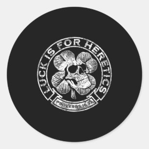 Sticker Rond Lucky est pour les hérétiques proverbes 16_33 st p