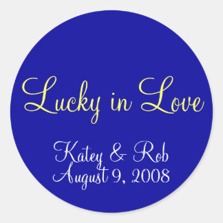 Sticker Rond Lucky in Love