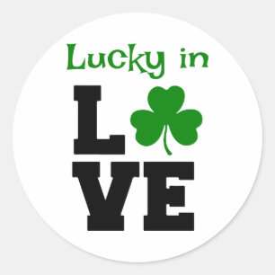 Sticker Rond Lucky in Love 💚 ☘️