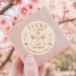 Sticker Rond Lucky In Love Cocktail Bachelorette Party<br><div class="desc">Lucky In Love Cocktail Bachelorette Party Classic Round Sticker</div>