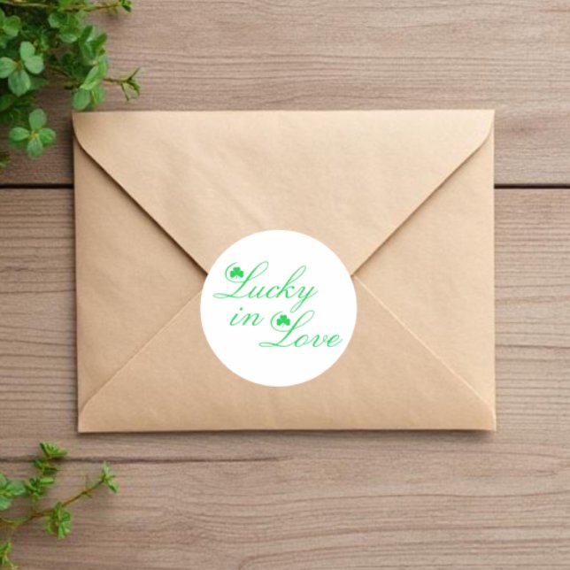 Sticker Rond Lucky In Love Mariage (Créateur téléchargé)