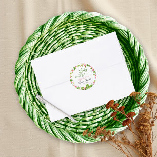 Sticker Rond Lucky in Love St. Patrick's Day Fête des mariées