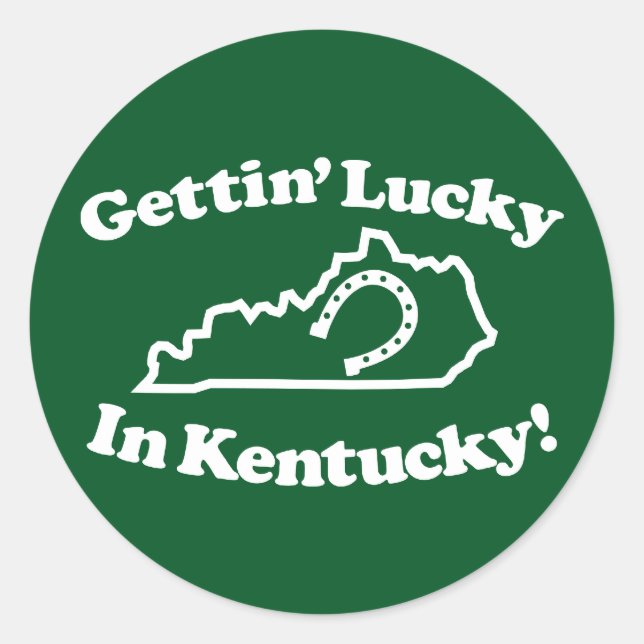 Sticker Rond Lucky Kentucky (Devant)