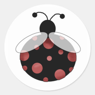 Sticker Rond Lucky Ladybug