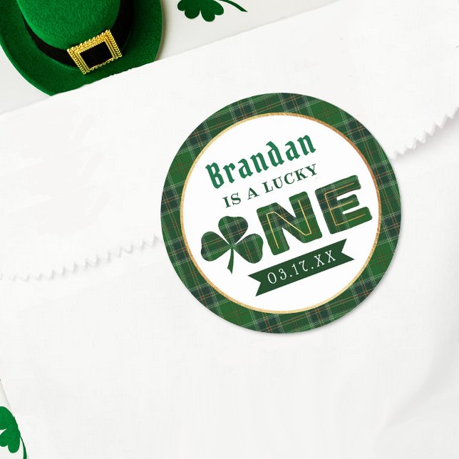 Sticker Rond Lucky Little Shamrock 1er anniversaire (Créateur téléchargé)