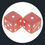 Sticker Rond Lucky Mariage Dice<br><div class="desc">Lucky Mariage Dice Mariage Season Idées Mariage Designs</div>