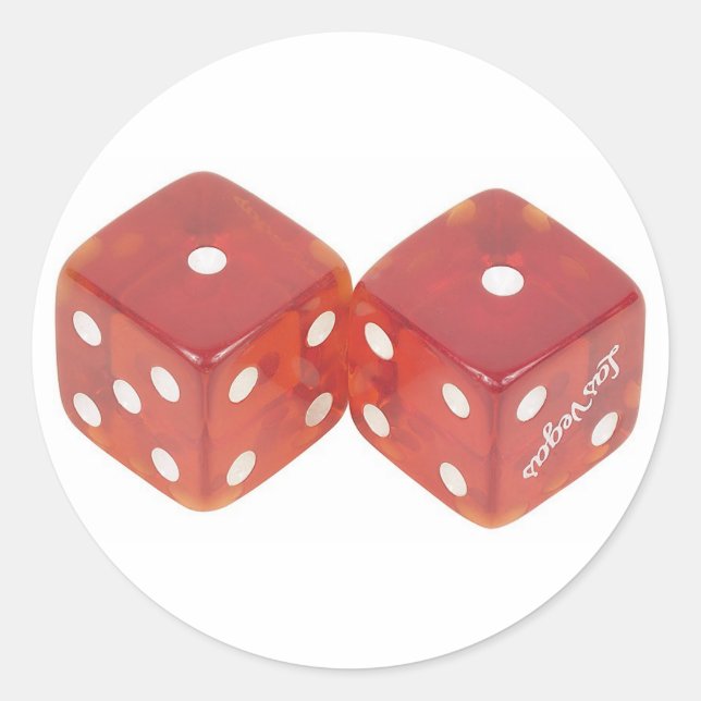 Sticker Rond Lucky Mariage Dice (Devant)