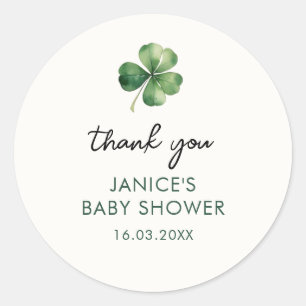 Sticker Rond Lucky Shamrock St. Patrick's Day Baby shower