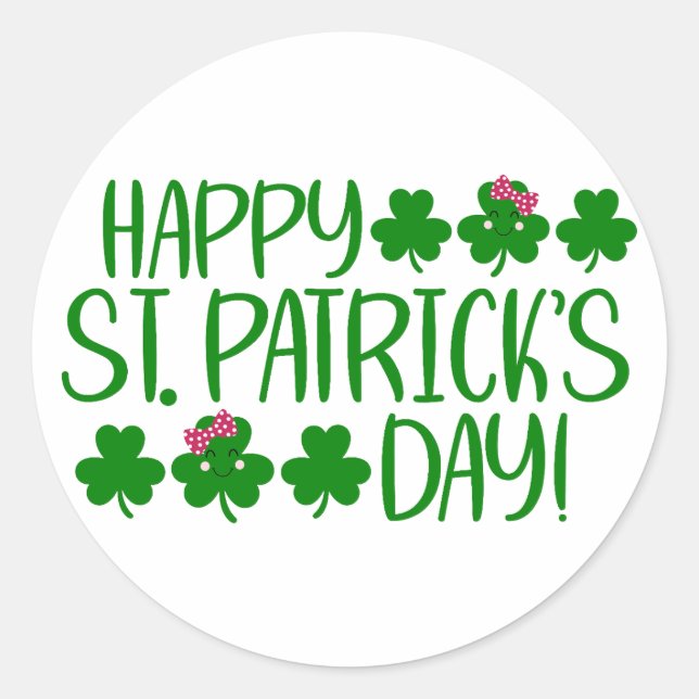 Sticker Rond Lucky Vibes - Bonne St. Patrick’s Day! 🍀 ✨ (Devant)