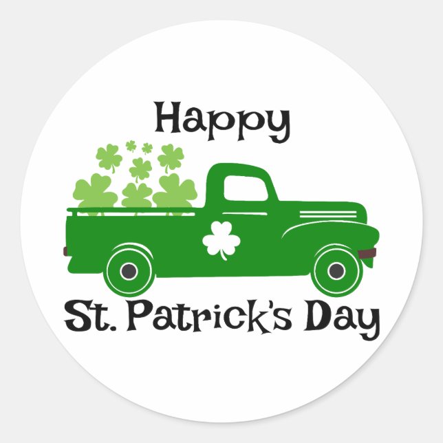 Sticker Rond Lucky Vibes - Bonne St. Patrick’s Day! 🍀 ✨ (Devant)