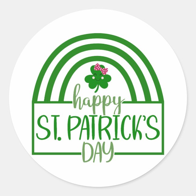 Sticker Rond Lucky Vibes - Bonne St. Patrick’s Day! 🍀 ✨ (Devant)