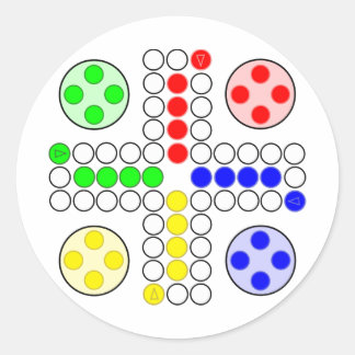 Sticker Rond Ludo Classic Board Game