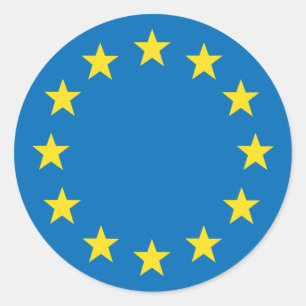 Sticker Rond L'UE d'Union européenne diminuent