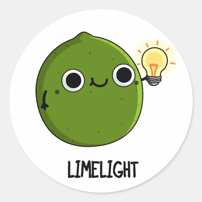 Sticker Rond Lueur de citron vert Funny Fruit Lime Pun (Devant)