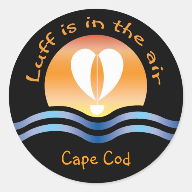 Sticker Rond Luffers Sunset_Luff est dans l'air Cape Cod (Devant)