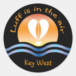 Sticker Rond Luffers Sunset_Luff est dans l'air Key West