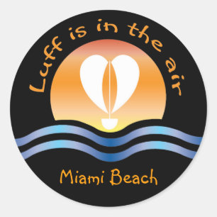 Sticker Rond Luffers Sunset_Luff est dans l'air Miami Beach