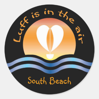 Sticker Rond Luffers Sunset_Luff est dans l'air South Beach