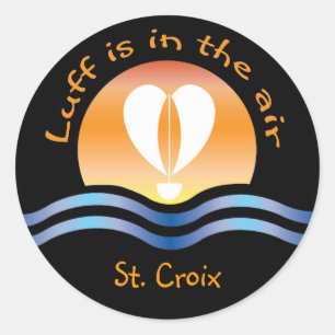 Sticker Rond Luffers Sunset_Luff est dans l'air St. Croix