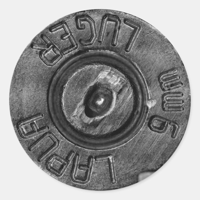 Sticker Rond Luger de 9mm (Devant)