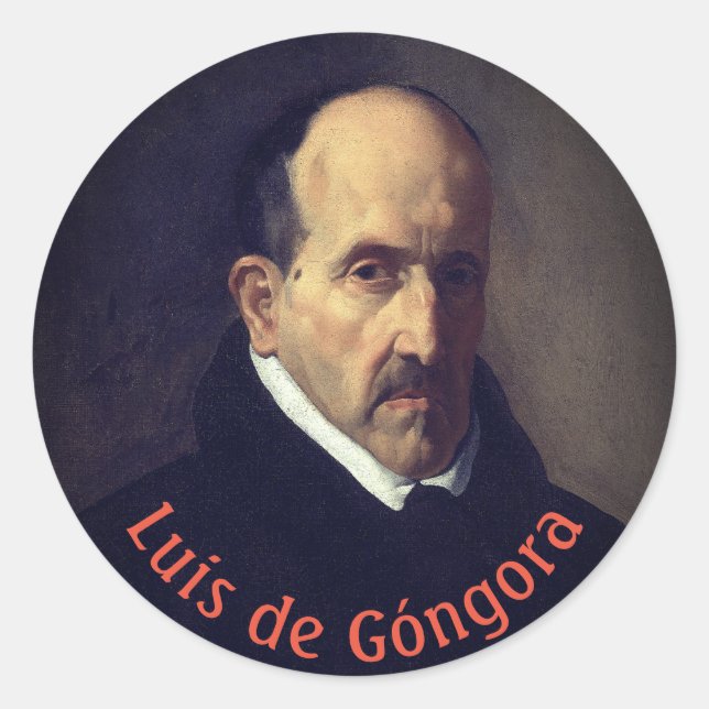 Sticker Rond Luis de Góngora (portrait) (Devant)