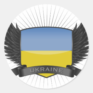 STICKER ROND L'UKRAINE
