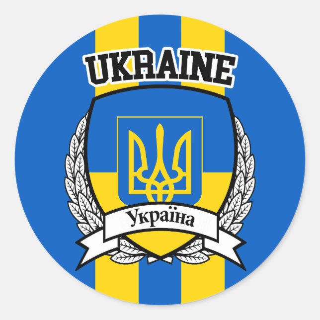 Sticker Rond L'Ukraine (Devant)