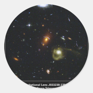 Sticker Rond Lumière de cintrage des lentilles gravitationnelle