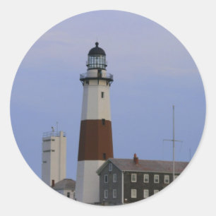 Sticker Rond Lumière de point de Montauk