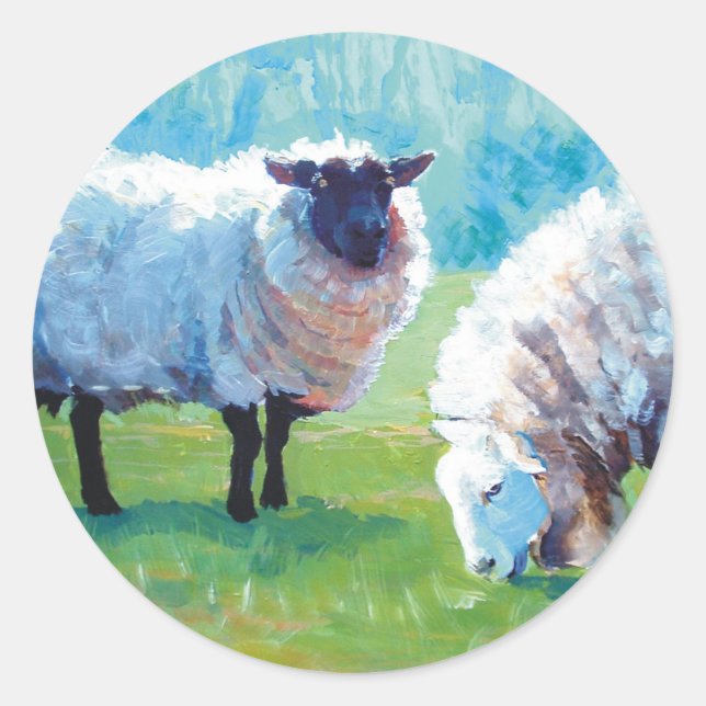 Sticker Rond Lumière d'été (Devant)