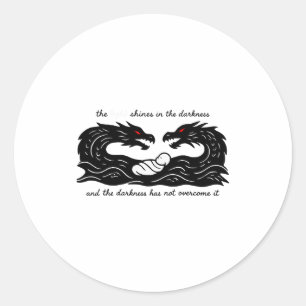 Sticker Rond Lumière du monde bébé Jésus conception chrétienne 