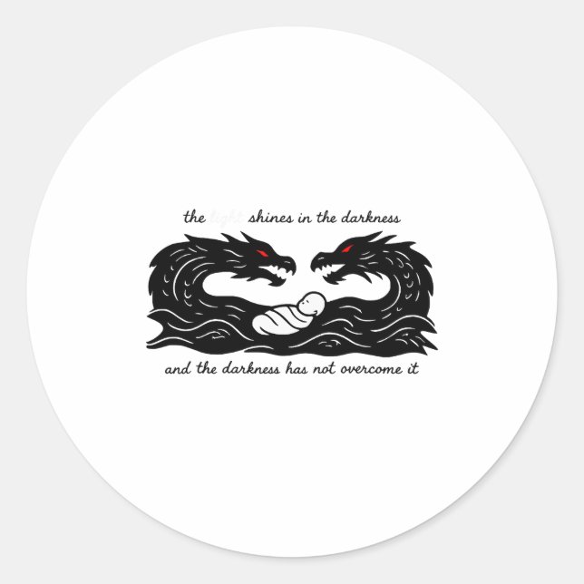 Sticker Rond Lumière du monde bébé Jésus conception chrétienne  (Devant)