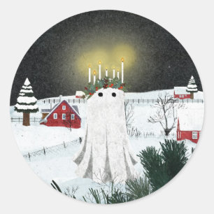 Sticker Rond Lumière sur les bougies