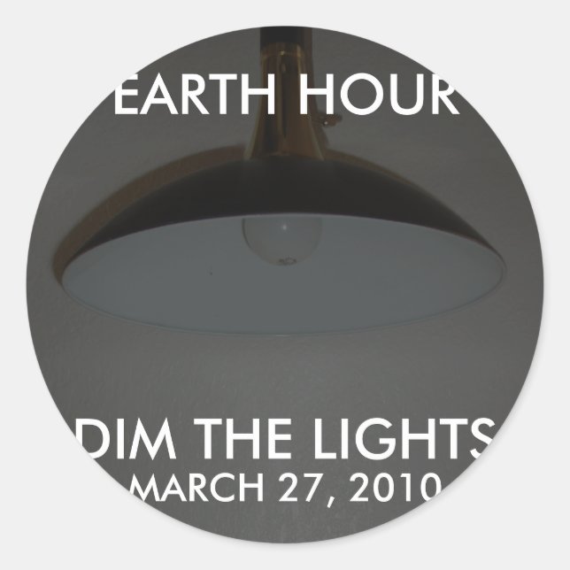 Sticker Rond Lumières allumées / éteintes - Dim les lumières po (Devant)