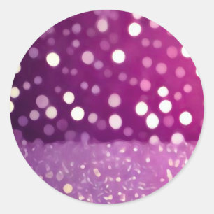 Sticker Rond Lumières Bokeh Roses