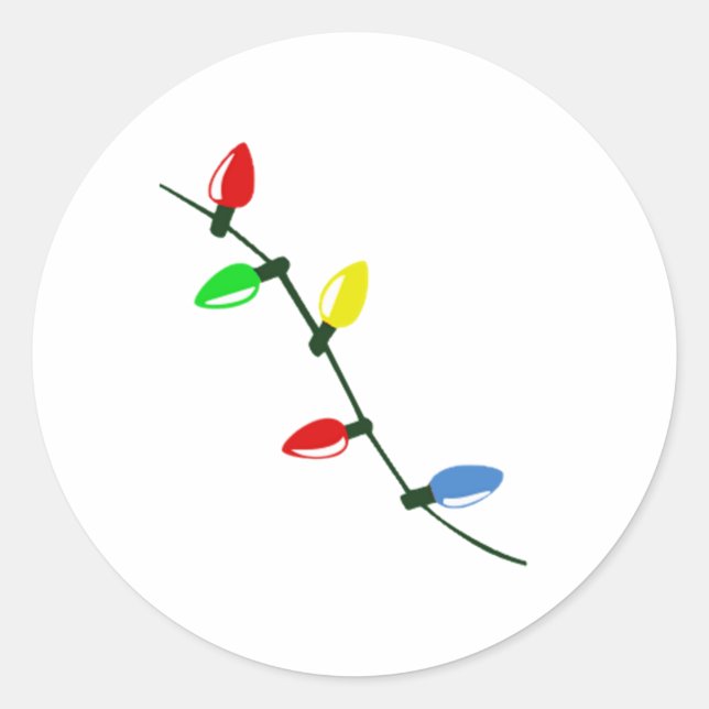 Sticker Rond Lumières de Noël (Devant)