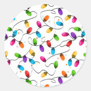 Sticker Rond Lumières de Noël