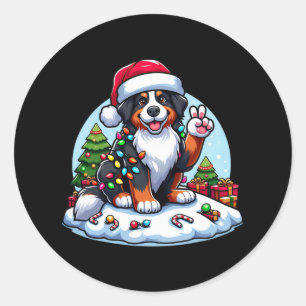 Sticker Rond Lumières de Noël de Montagne Bernese