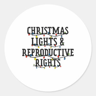 Sticker Rond Lumières de Noël et droits reproductifs Noël